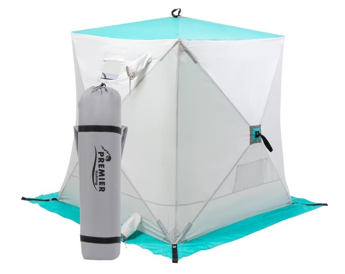 Палатка PREMIER «КУБ»  1,5 х 1,5 (biruza/grey) - изображение 1 