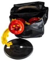 Комплект жерлиц ЛИМАН «ЩУКА» катушка 90мм, подставка 200мм, ножка 150мм, в сумке (5шт.)