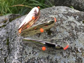 Блесна незацепляйка «Финская с флуошариком» 14гр. (медь)