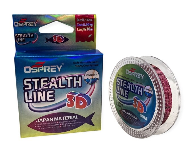 Леска Osprey 3D Line Stealth 30м 0,12мм (4,10кг) - изображение 1 