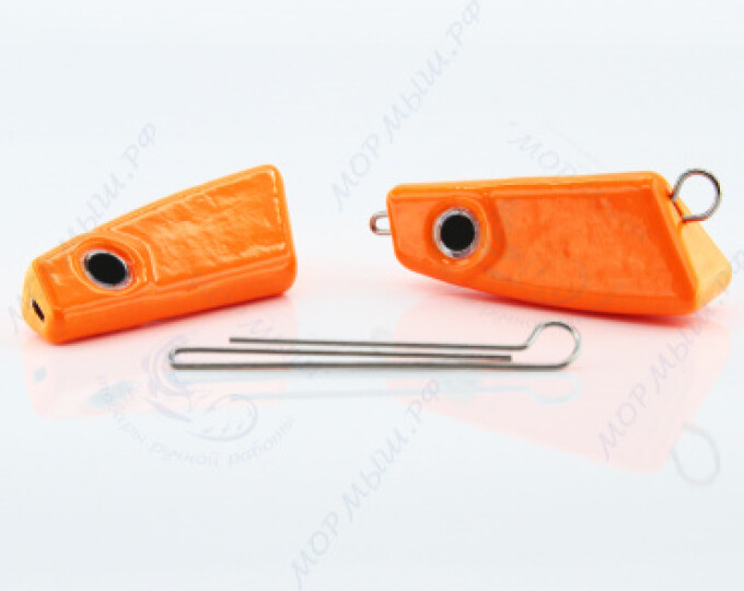 Груз крашеный ПРОХОДИМЕЦ (Чебурашка разборная) 14гр. цвет 03 (оранжевый) - изображение 1 