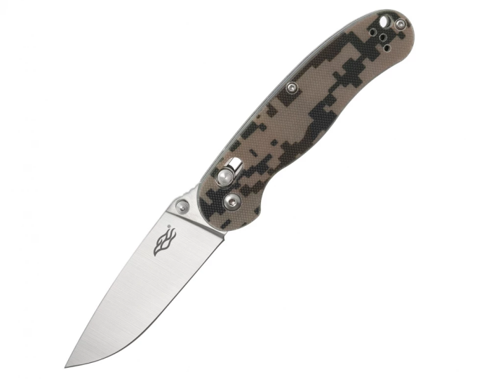 Нож складной «Firebird by Ganzo» с клипсой (клинок 78мм, форма Drop-point, сталь 440С, цвет КМФ) - изображение 1