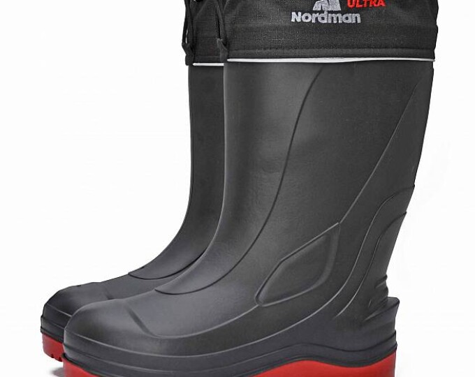 Сапоги Nordman Ultra -70°С (вкладыш из флиса, с манжетой, черный/красный) р.43 - изображение 1