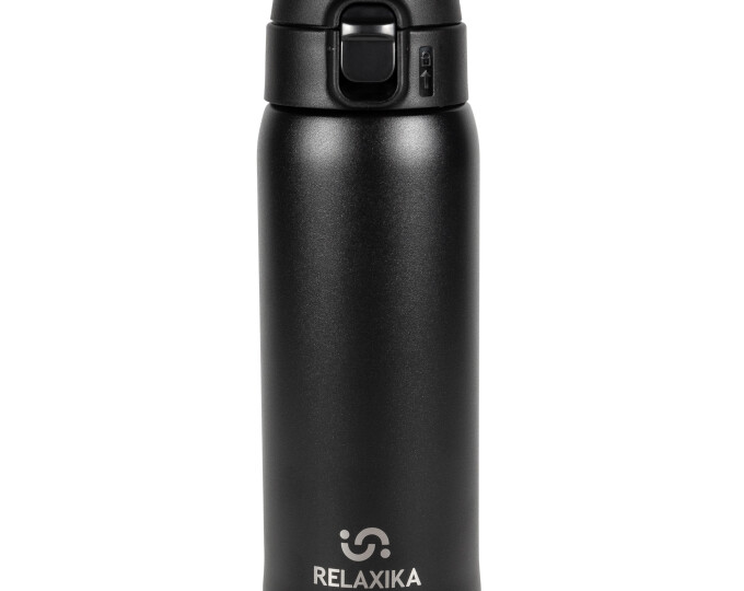 Термокружка Relaxika 701 (0,48л) черная - изображение 1 
