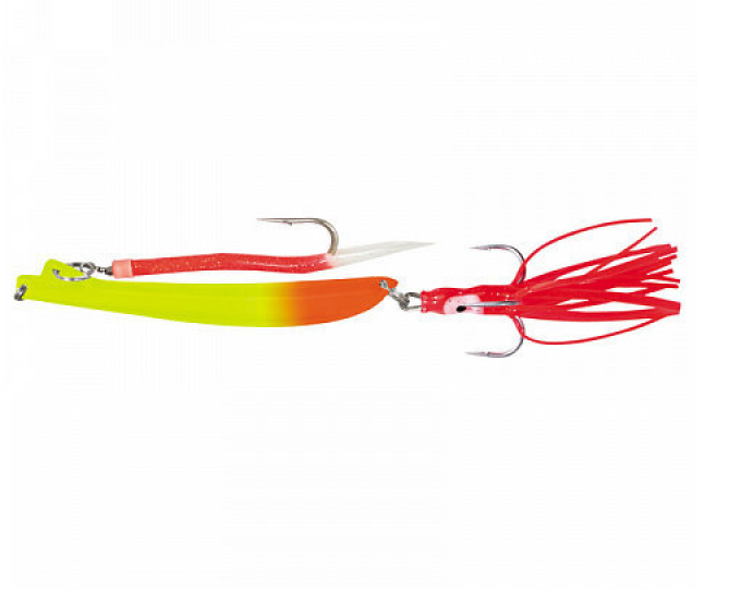 Пилькер BiColor Pilk 400gr #1 (Fluo Yellow-Fluo Orange/Glow) #10/0 - изображение 1 