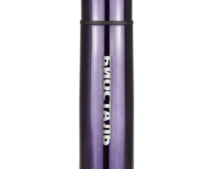 Термос TM «BIOSTAL» (узкое горло/пробка без кнопки/цвет «Воронёная сталь») 750мл - изображение 2