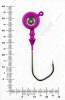 Джиг крашеный ШАР 20гр. (крючок VD-079 №4/0) (3шт.) цвет 06 (фиолетовый) - изображение 3