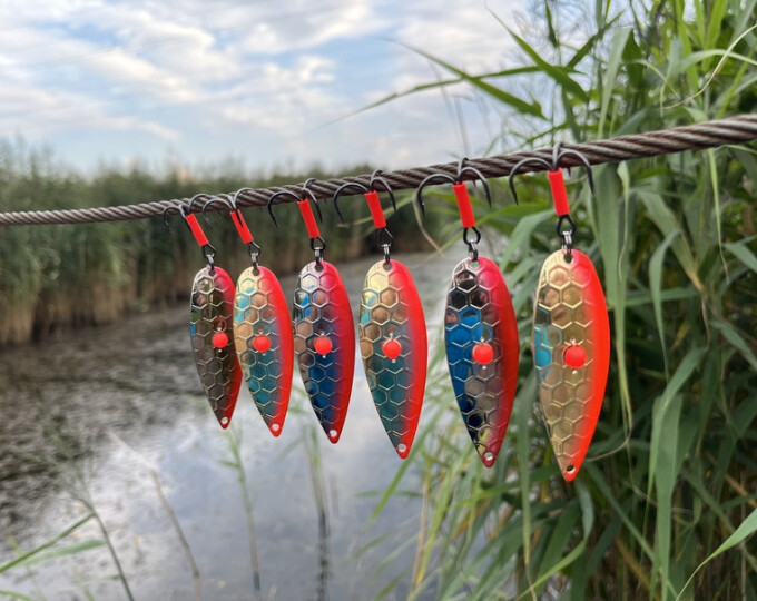 Блесна «Красноперка с сотами» 13гр. (латунь) - изображение 1 