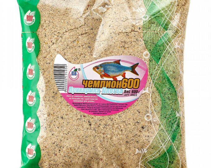 Прикормка Биотехнология «Чемпион» 0,6кг ПЛОТВА (20) - изображение 1
