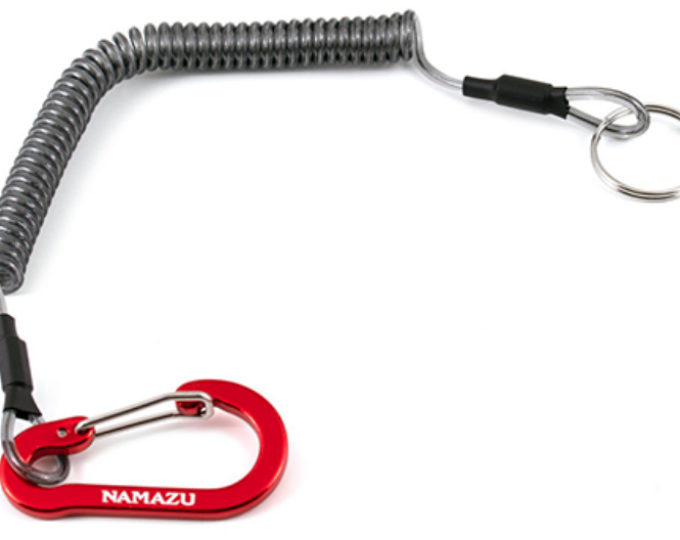 Шнур витой страх., «Namazu» с карабином 4,5см, для рыб., инструмента - изображение 1