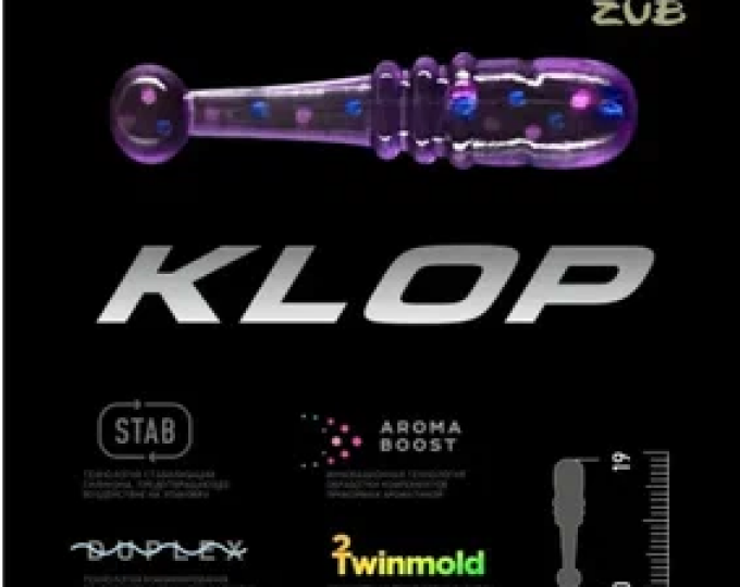 Приманка ZUB-KLOP 19мм-20шт,(цвет 610) фиолетовый с блестками - изображение 1 