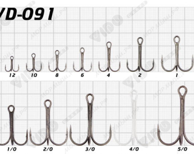 Крючок Treble Hooks (VD-091-BN) №12 - изображение 2