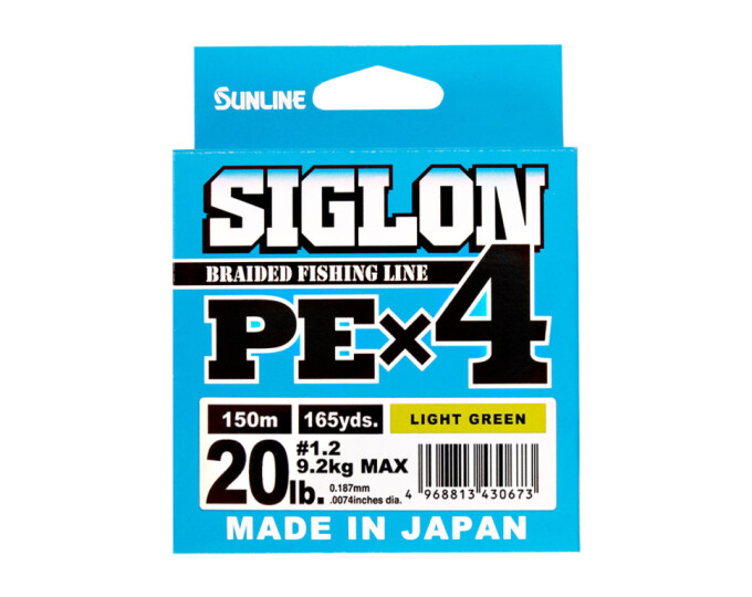 Плетеный шнур Sunline SIGLON PEx4 Light Green 150m #2.0/35lb (0.242mm) - изображение 1 