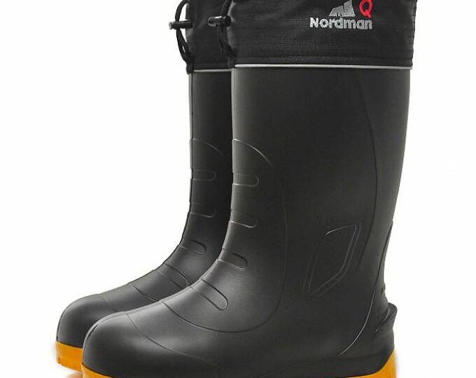 Сапоги Nordman Quaddro -70°С (вкладыш из флиса, с манжетой, шипованные) цвет Черный/желтый р.46 - изображение 2