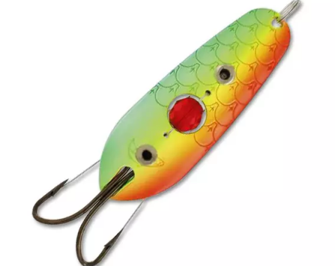 Блесна Kuusamo Rasanen 60/15 (бусинка, незацепляйка) цвет GR/FYe/R-S,UV - изображение 1 