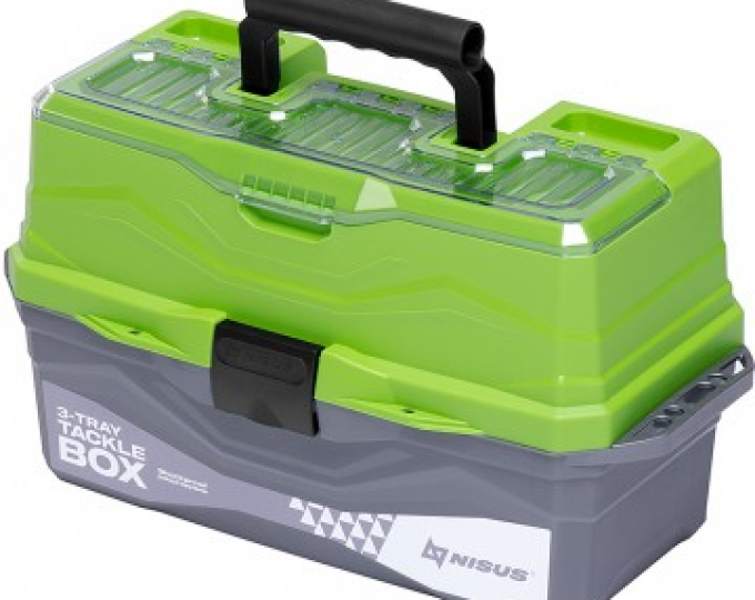 Ящик Nisus для снастей Tackle Box трехполочный зелёный - изображение 1 