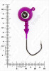 Джиг крашеный ШАР 24гр. (крючок VD-079 №3/0) (3шт.) цвет 06 (фиолетовый) - изображение 3