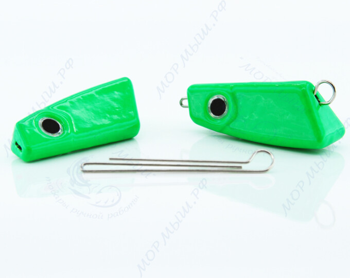 Груз крашеный ПРОХОДИМЕЦ (Чебурашка разборная) 10гр. цвет 07 (зеленый) - изображение 1 