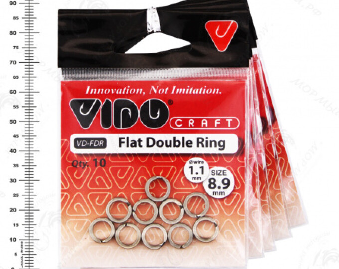 Кольцо заводное Flat Double Ring 10,6*1,4мм (10шт.) - изображение 1 
