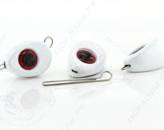 Груз крашеный САПОГ (Чебурашка разборная) 14гр. цвет 05 (белый) - изображение 1 