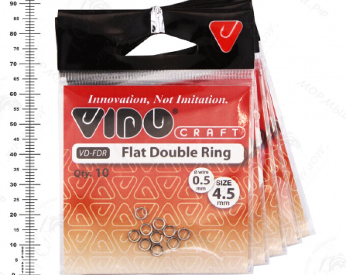 Кольцо заводное Flat Double Ring 4,5*0,5мм (10шт.) - изображение 1 