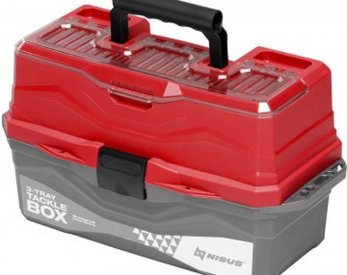Ящик Nisus для снастей Tackle Box трехполочный красный - изображение 1 