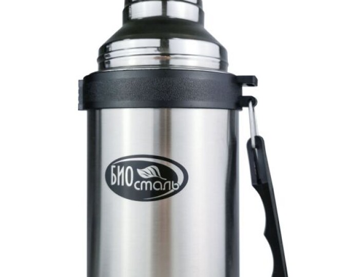 Термос TM «BIOSTAL» (узкое горло/пробка с кнопкой/ручка) 1000мл - изображение 1 