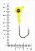 Джиг крашеный ШАР  6гр. (крючок VD-079 №1/0) (3шт.) цвет 02 (желтый) - изображение 3