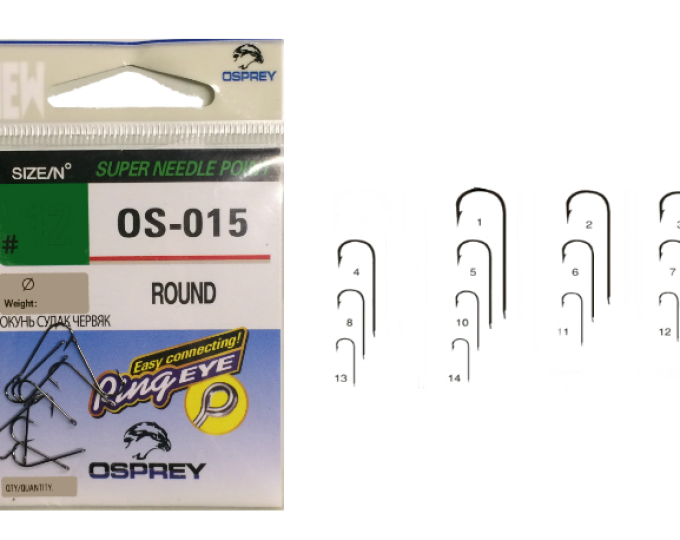 Крючок OSPREY «ROUND» OS-015 №12 (10шт.) - изображение 1 