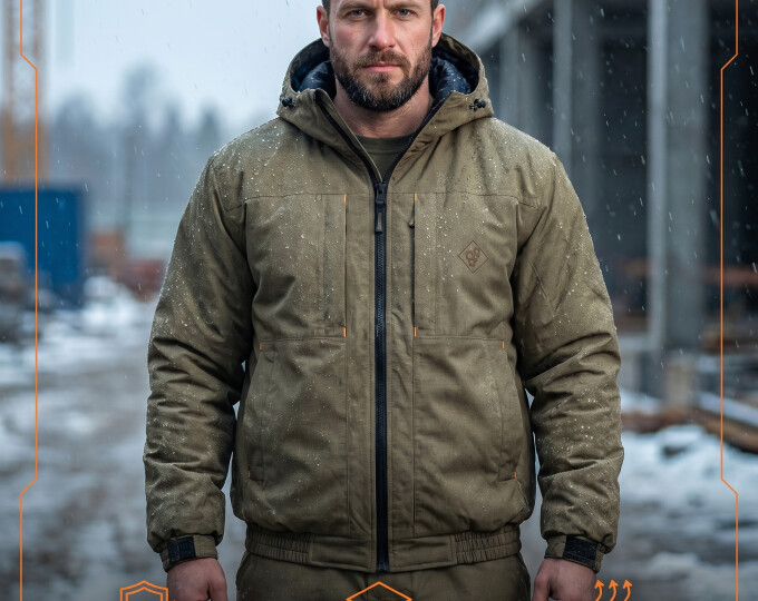 Костюм демисезонный IFRIT «Cleric Elite» (ткань Исландия, цвет Хаки) р.56-58 (рост 182-188) - изображение 1 