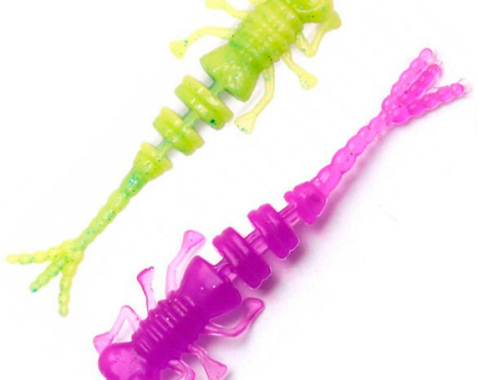 Силиконовая приманка Brown Perch «Kurva» (длина 50мм, вес 0,2гр.) цвет 005/012 MIX (12шт.) - изображение 1