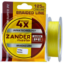 Леска плетеная Zander Master x4 Chartreuse 0.10mm 125m