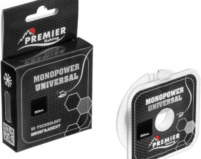 Леска PREMIER fishing MONOPOWER UNIVERSAL 0,16мм 30м (Clear Nylon) - изображение 1