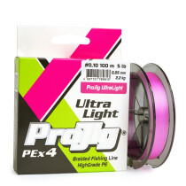 Шнур плетеный ProJig UltraLight 100м 0,05мм (2,2кг) (розовый)