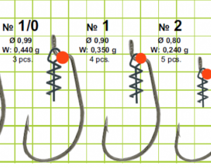 Крючки Gurza Worm 101LEHS BN №1/0 (3шт.) - изображение 1 