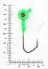Джиг крашеный ШАР 10гр. (крючок VD-079 №2/0) (3шт.) цвет 07 (зеленый) - изображение 3
