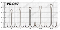 Крючок VD-087-BN «Double Long Light» №2/0 - изображение 2