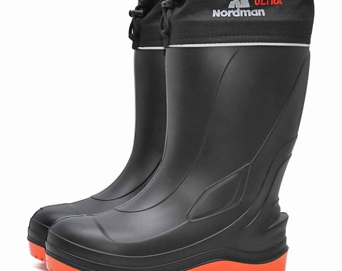 Сапоги Nordman Ultra -70°С (вкладыш из флиса, с манжетой, черный/оранжевый) р.44 - изображение 2