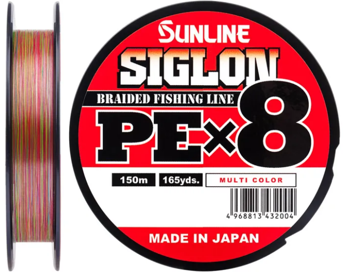 Плетеный шнур Sunline SIGLON PEx8 Multi Color 150m #0.5/8lb (0.121mm) - изображение 1 