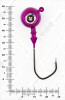 Джиг крашеный ШАР 26гр. (крючок VD-079 №4/0) (3шт.) цвет 06 (фиолетовый) - изображение 3