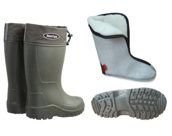 Сапоги «ТОПТУН» -50C (ЭВА, меховой вкладыш, цвет олива) р.46/47 - изображение 2