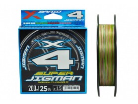 Плетёный шнур YGK X-Braid Super Jigman X4 0,209мм 200м (#1.5/25lb)