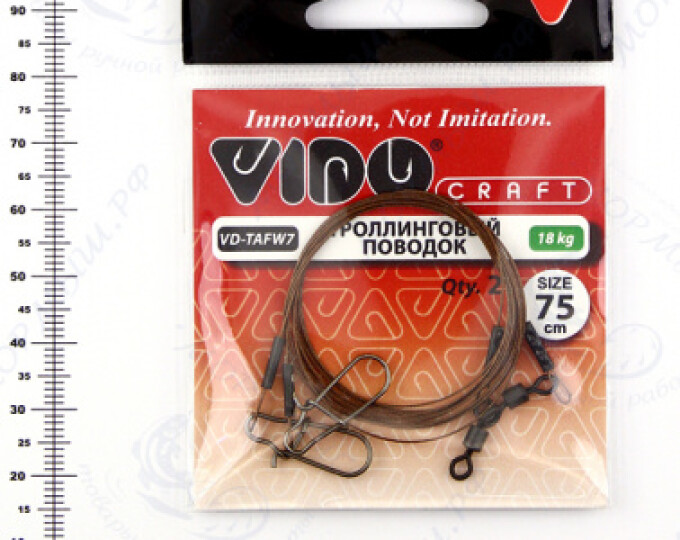 Поводок (троллинг) VD-AFW-1×7 (75см, ф0,38мм, 18кг) (2шт.) - изображение 1