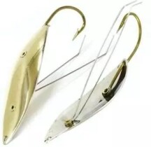 Блесна незацепляйка Крокодил 12гр. (2-х цветная) Латунь/Никель