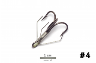 Крючок German Weedless Treble №04 (10)