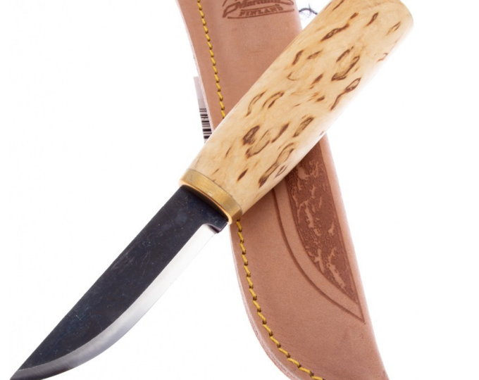 Нож Marttiini Carving Arctic (карбоновая сталь, длина лезвия 9см, рукоять карельская береза) - изображение 1