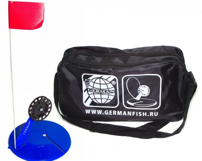 Оснащенная жерлица GERMAN подставка 180мм, катушка 75мм - изображение 1