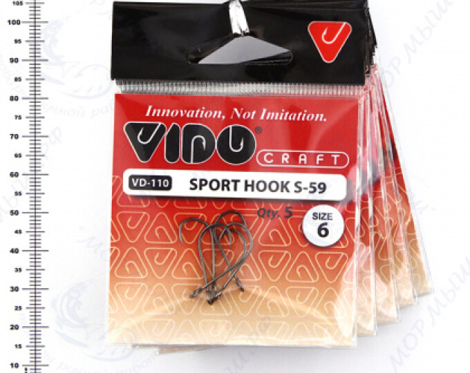 Крючок Sport Hook S-59 (VD-110-BLN) №06 (5шт.) - изображение 3