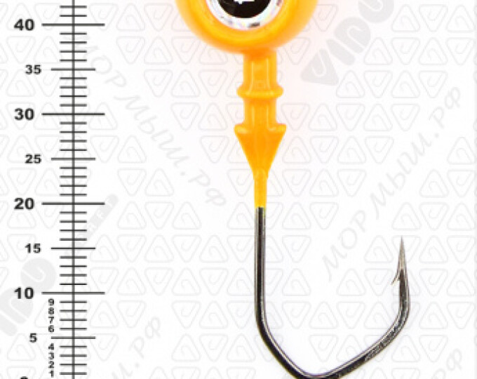 Джиг крашеный ШАР 24гр. (крючок VD-079 №3/0) (3шт.) цвет 03 (оранжевый) - изображение 3