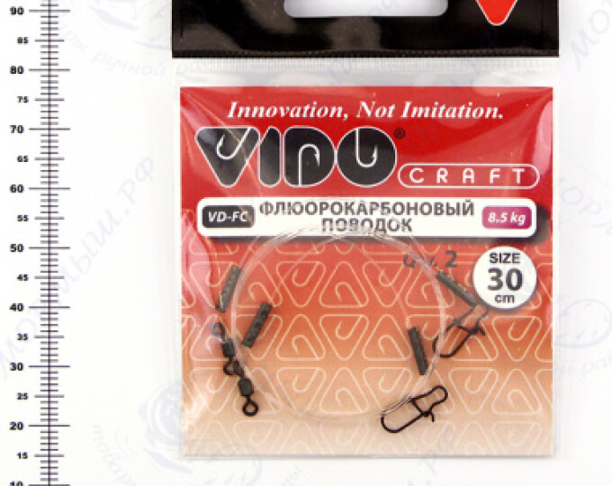 Поводок (флюорокарбон) VD-FC (30см, ф0,40мм, 8,5кг) (2шт.) - изображение 1 